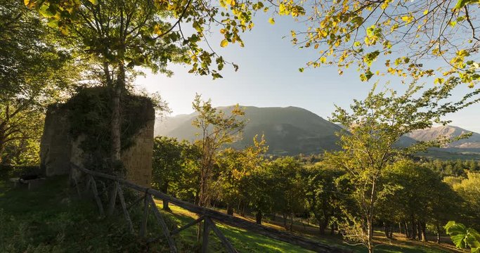 Il sole va a nascondersi dietro la montagna