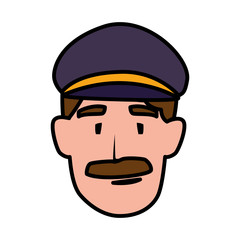 Isolated pilot person vector design