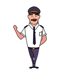 Isolated pilot person vector design
