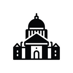 Black solid icon for federal 