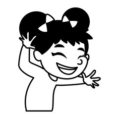 Isolated girl cartoon vector design