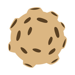 meteor icon image, flat design