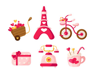 Cute cartoon valentines day