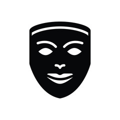 Black solid icon for mask 