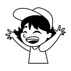 Isolated boy cartoon vector design