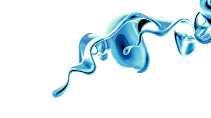 Splash fluid. 3d illustration, 3d rendering.