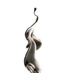 Splash fluid. 3d illustration, 3d rendering.