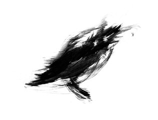 Obraz premium Dark paint brush. Black isolated smears