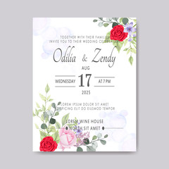 elegant and beautiful floral wedding cards