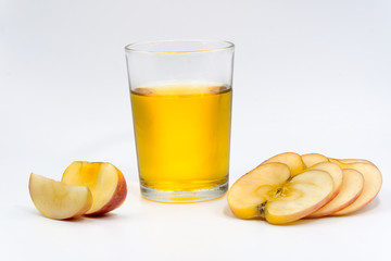 A glass of apple vinegar 