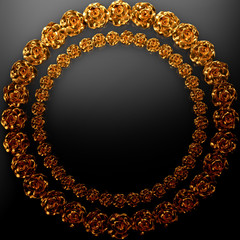 Elegant autumn background. 3d illustration, 3d rendering.