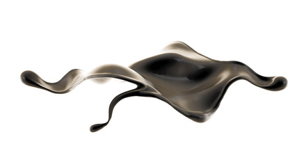 Splash fluid. 3d illustration, 3d rendering.