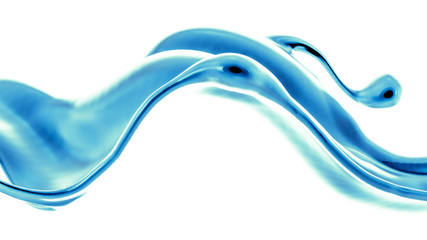 Splash fluid. 3d illustration, 3d rendering.