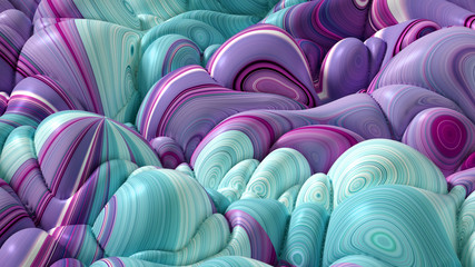 Fototapeta premium Soft, nice abstract background in bright colors. 3d illustration, 3d rendering.