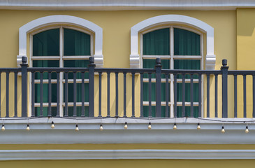 Colorful modern window exterior decoration architecture building