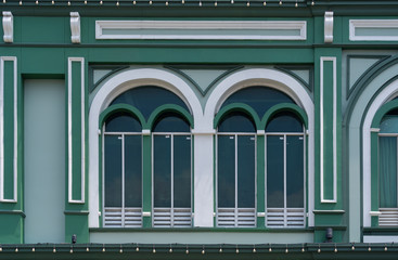 Colorful modern window exterior decoration architecture building