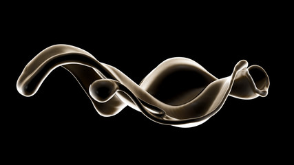 Splash fluid. 3d illustration, 3d rendering.