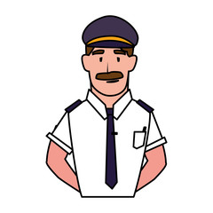 Isolated pilot person vector design