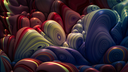 Fototapeta premium Soft, nice abstract background in bright colors. 3d illustration, 3d rendering.