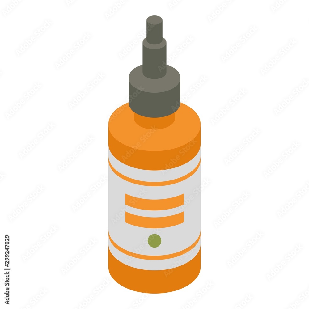 Poster condiment bottle icon. isometric of condiment bottle vector icon for web design isolated on white ba