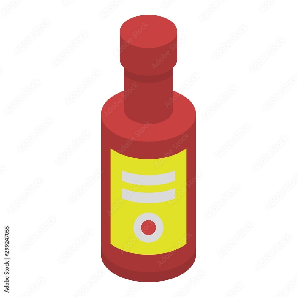 Poster tomato ketchup icon. isometric of tomato ketchup vector icon for web design isolated on white backgr