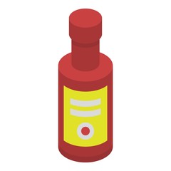 Tomato ketchup icon. Isometric of tomato ketchup vector icon for web design isolated on white background