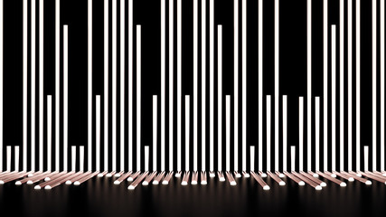 Golden wave background. 3d illustration, 3d rendering.