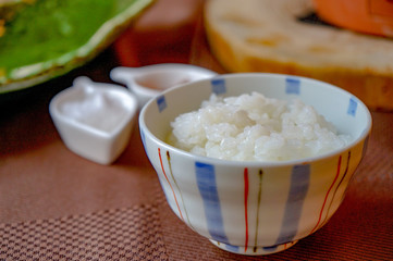 炊き立ての魚沼産コシヒカリ新米