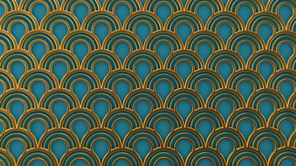Interior pattern, architectural background. 3d illustration, 3d rendering.