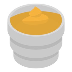 Food mustard icon. Isometric of food mustard vector icon for web design isolated on white background