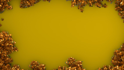 Elegant autumn background. 3d illustration, 3d rendering.