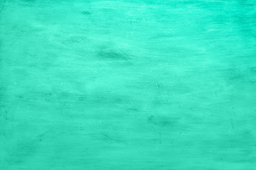 Wooden background. Vintage rustic texture, wallpaper in trendy mint green and turquoise color. Top...