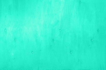 Wooden background. Vintage rustic texture, wallpaper in trendy mint and turquoise color. Top view, copy space. Banner