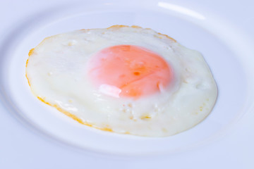 fried egg for breakfast, close up