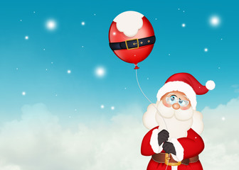 Santa Claus with balloons