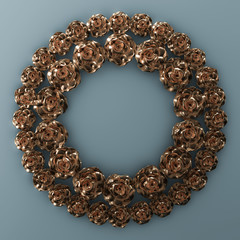 Elegant autumn background. 3d illustration, 3d rendering.