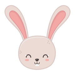 funny cute rabbit little head animal cartoon