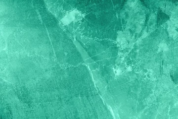 Mint-Marmor-Textur. Natürlicher gemusterter Stein für Hintergrund, Kopienraum und Design. Trendige grüne und türkise Farbe. Abstrakte Marmorsteinoberfläche. © jchizhe