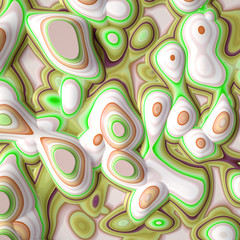 Soft, nice abstract background in bright colors. 3d illustration, 3d rendering.