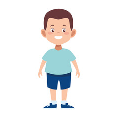 cartoon little boy standing icon