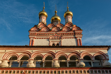 Gate Peter and Paul Church at sunset, horizontal orientation. Russian shrines. Joseph-Volotsky...