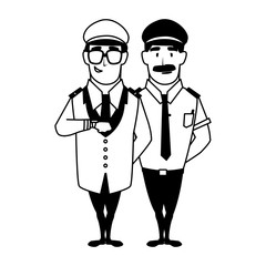 Isolated drivers persons vector design