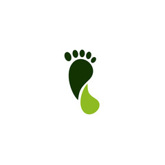 Palm foot icon logo design vector template