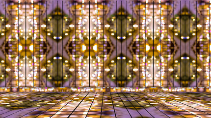 Obraz premium Empty room with bokeh wallpaper,Abstract background