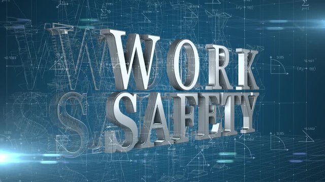 Work safety title health and safety (WHS) (HSE) (OSH) welfare in the workplace