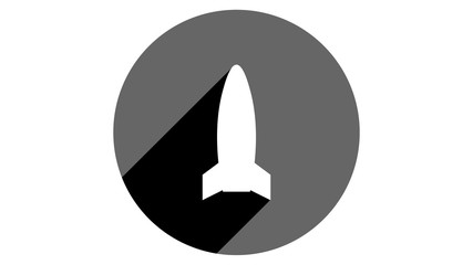 Rocket icon. Flat icons vector design. Simple icons with shadows