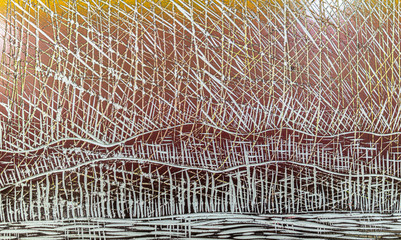 using sharp wood carving tools Unwrap an image and print with ink onto the wood, .then place the paper over the top of the wood and put on the printing press. Art images will be posted on paper.