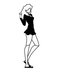 Supermodel avatar woman vector design