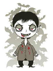 Cute smiling vampire