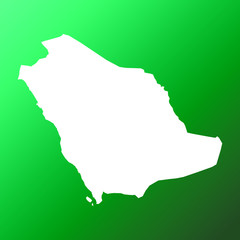 Saudi Arabia colorful vector map silhouette